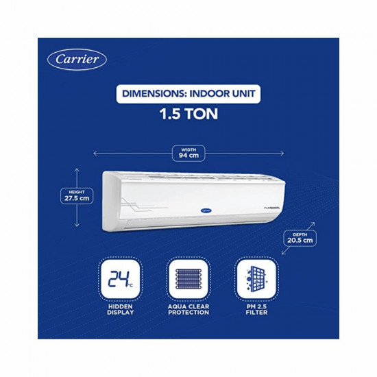 Carrier 1 5 Ton 5 Star AI Flexicool Inverter Split AC Copper