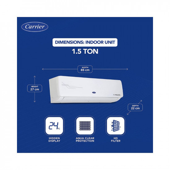 Carrier 1.5 Ton 3 Star AI Flexicool Inverter Split AC