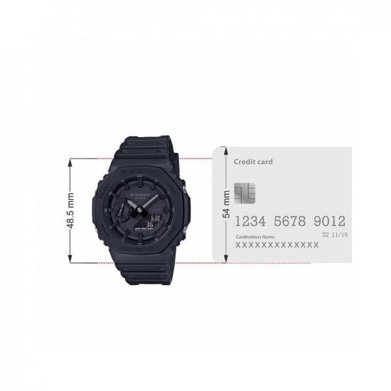 Casio Analog-Digital Black Dial Men's Watch-GA-2100-1A1DR (G987)