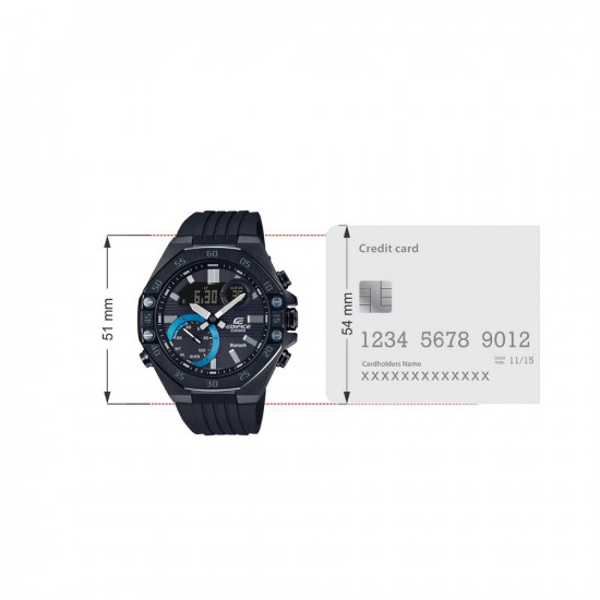 Casio Edifice Bluetooth Connect Analog-Digital Black Dial Men's Watch-ECB-10PB-1ADF (ED496)