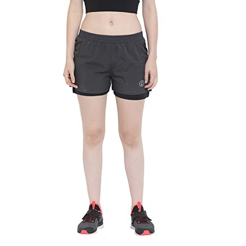 CHKOKKO Double Layered Sports Gym Workout Running Shorts for Women