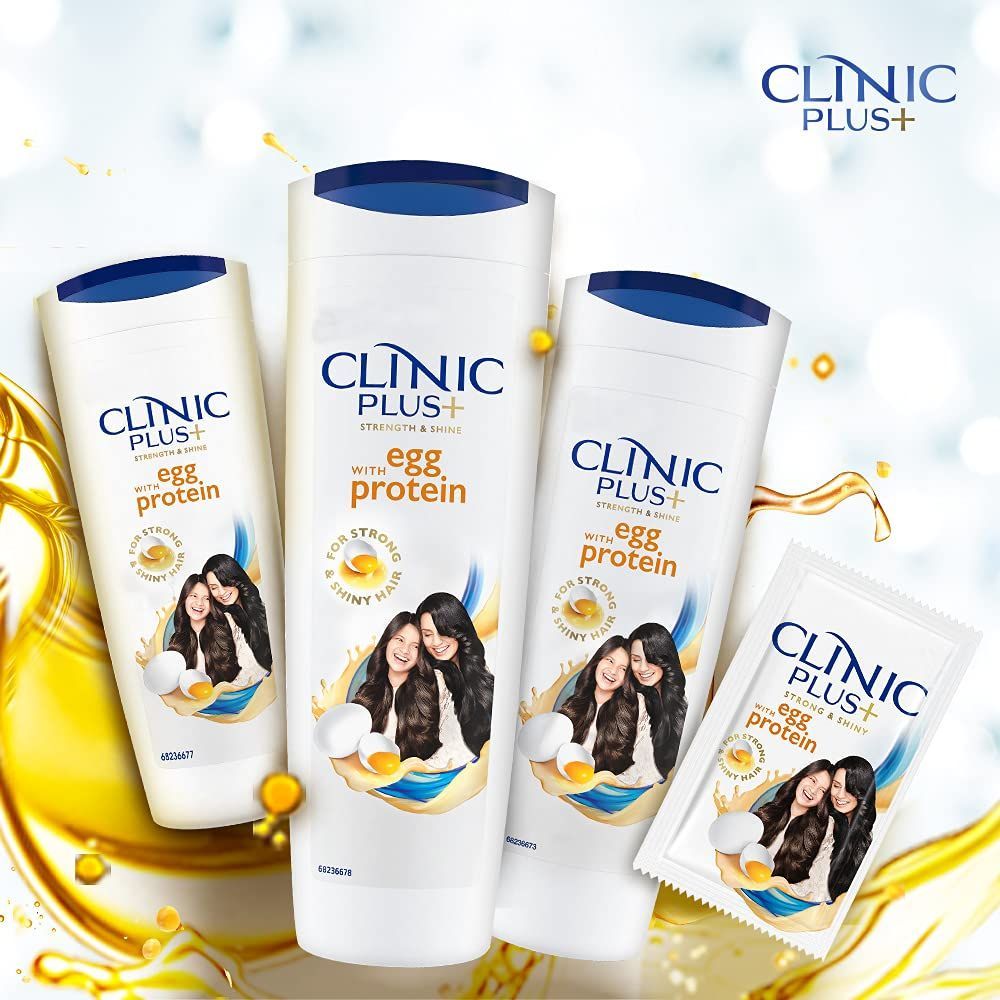 Clinic Plus Strength & Shine With Egg Protein Shampoo, 355 Ml