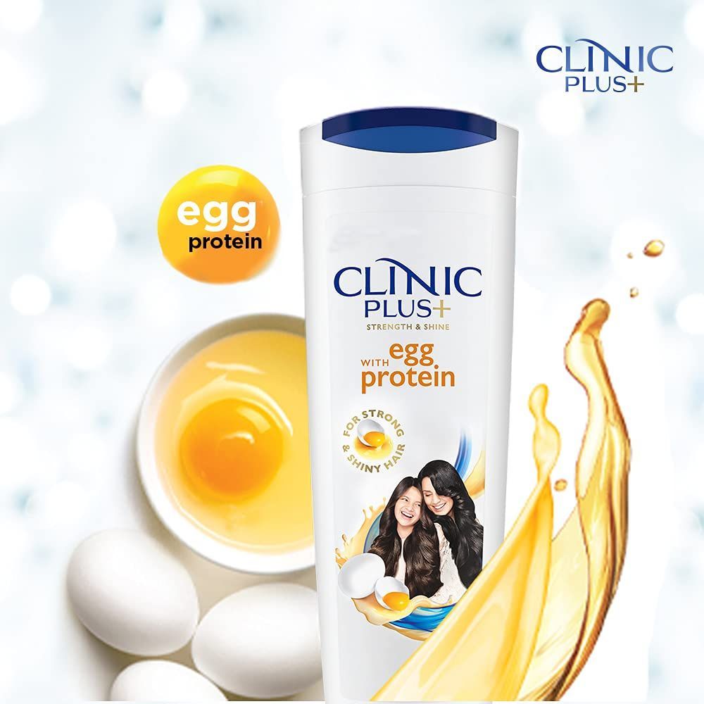 Clinic Plus Strength & Shine With Egg Protein Shampoo, 355 Ml