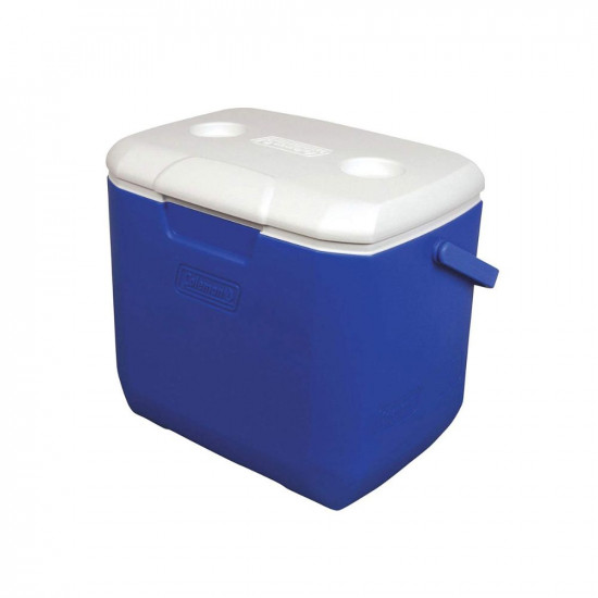Coleman 30 QT Excursion Ice Box (28.4 Liter) with Storage Capacity - 51 Cans and Ice Retention - 2 Day/BPA Free Material (Blue)