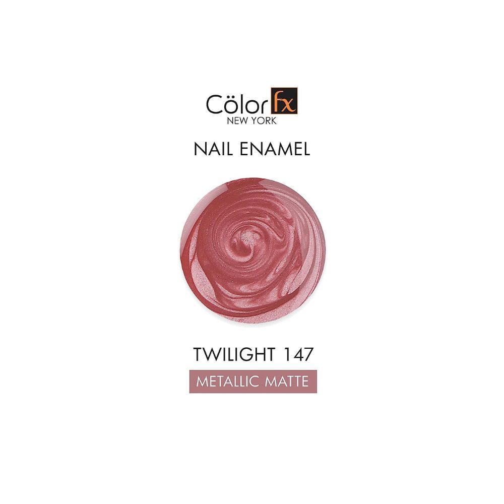 Color Fx Mettalic Matt, Nail Enamel, Pink Gel Like Finish, Non-Toxic, Non Yellowing, Long Lasting-9ml.
