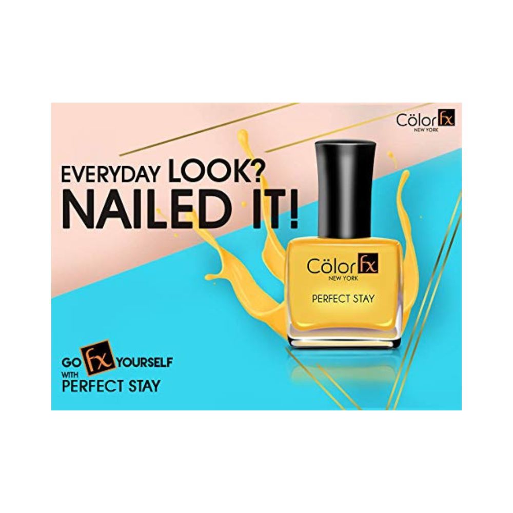 Color Fx Premium Non-Toxic Nail Polish with Glossy Finish in Coral Peach