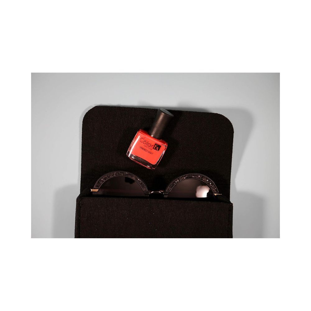 Color Fx Premium Non-Toxic Nail Polish with Glossy Finish in Coral Peach