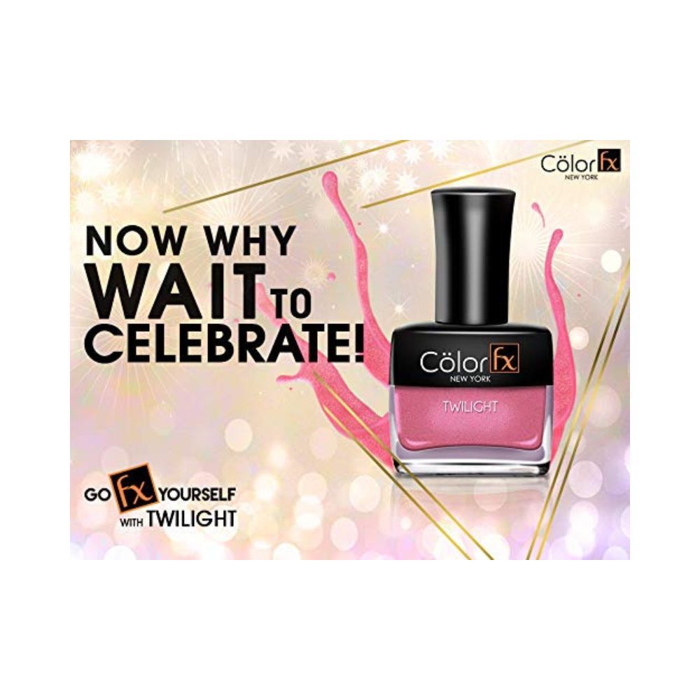 Color Fx Premium Non-Toxic Nail Polish with Metallic Finish in Nude