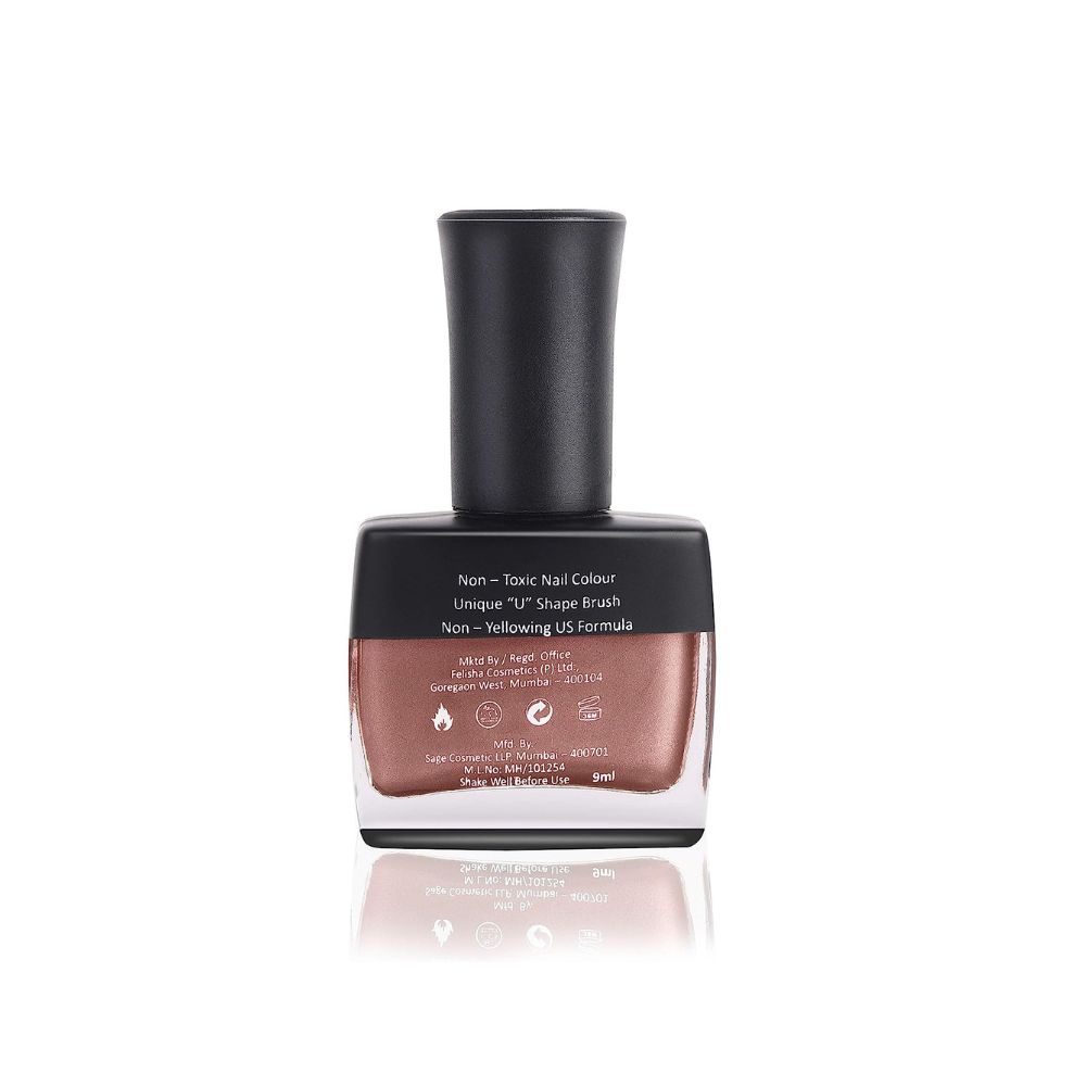Color Fx Premium Non-Toxic Nail Polish with Metallic Finish in Nude