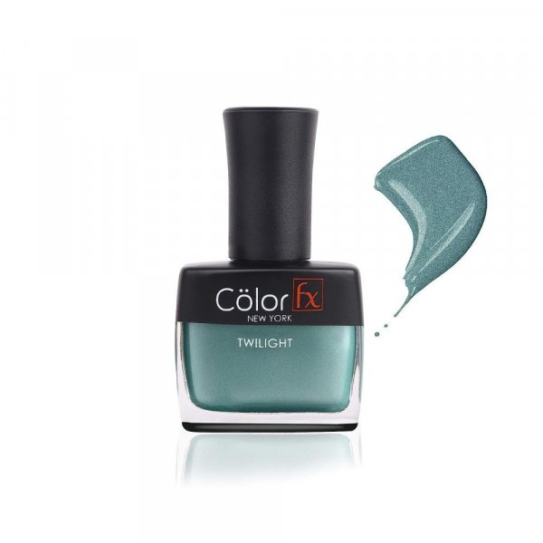 Color Fx Premium Non-Toxic Nail Polish with Metallic Finish in Tealâ¦