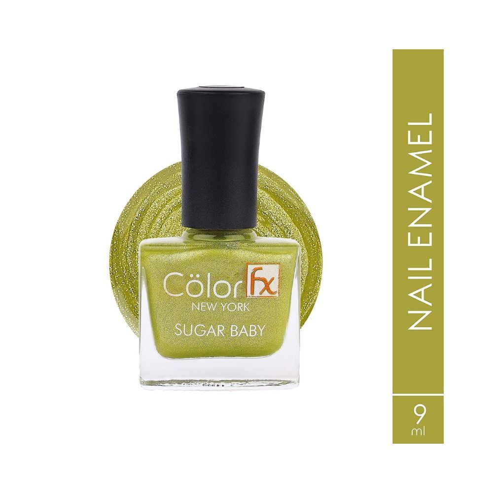 Color Fx Shimmery Matt, Nail Enamel, Yellow Gel Like Finish, Non-Toxic, Non Yellowing, Long Lasting-9ml.
