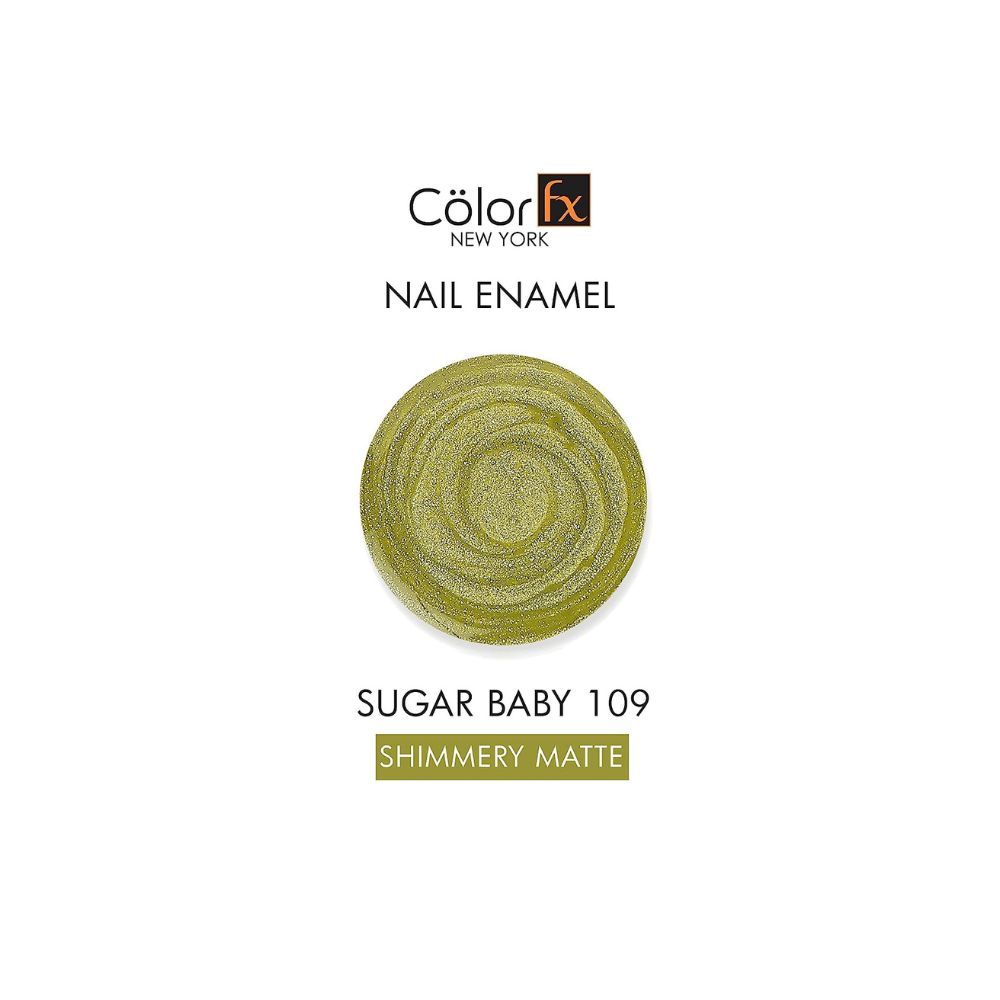Color Fx Shimmery Matt, Nail Enamel, Yellow Gel Like Finish, Non-Toxic, Non Yellowing, Long Lasting-9ml.
