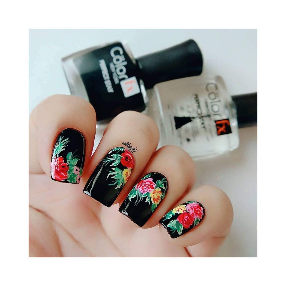 Color Fx Top Coat Matte Nail Enamel, Transparent