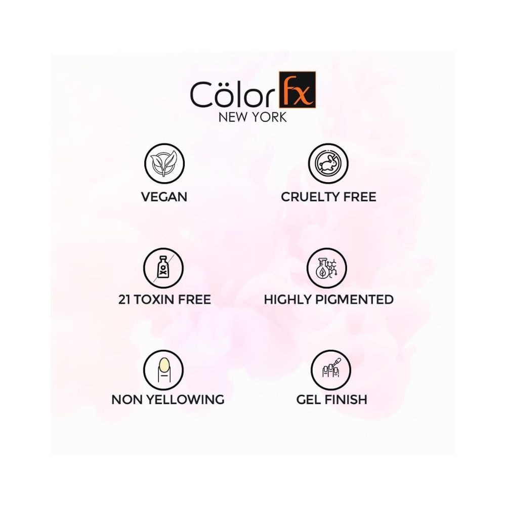 Color Fx Top Coat Matte Nail Enamel, Transparent