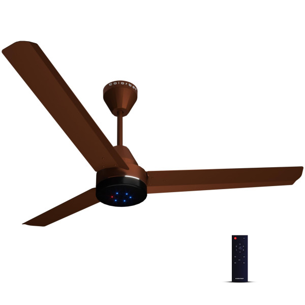 Image of Colorbot Stella BLDC Ceiling Fans 1200mm | BEE 5 Star Rated Power Saver | AeroQuiet+ Technology | 370 RPM | Remote Control (Boost, Timer, LED, Reverse Mode) | 4 Years Warranty (Cocoa Brown)