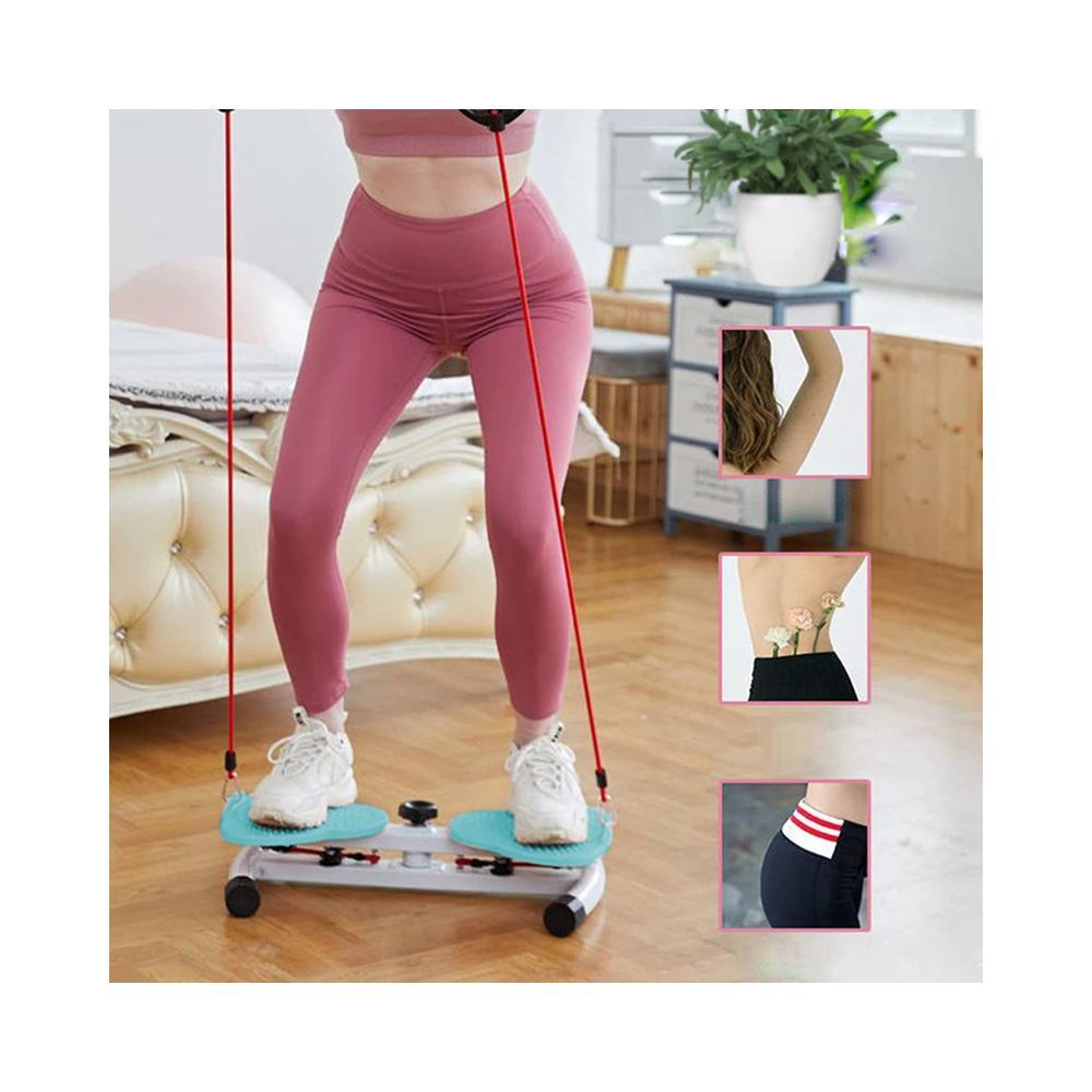 Coroid Fit Pro Elliptical Twister Stair Stepper Exercise Machine with Resistance Band