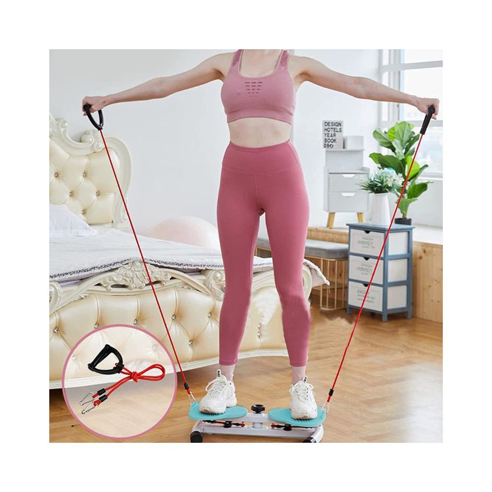 Coroid Fit Pro Elliptical Twister Stair Stepper Exercise Machine with Resistance Band