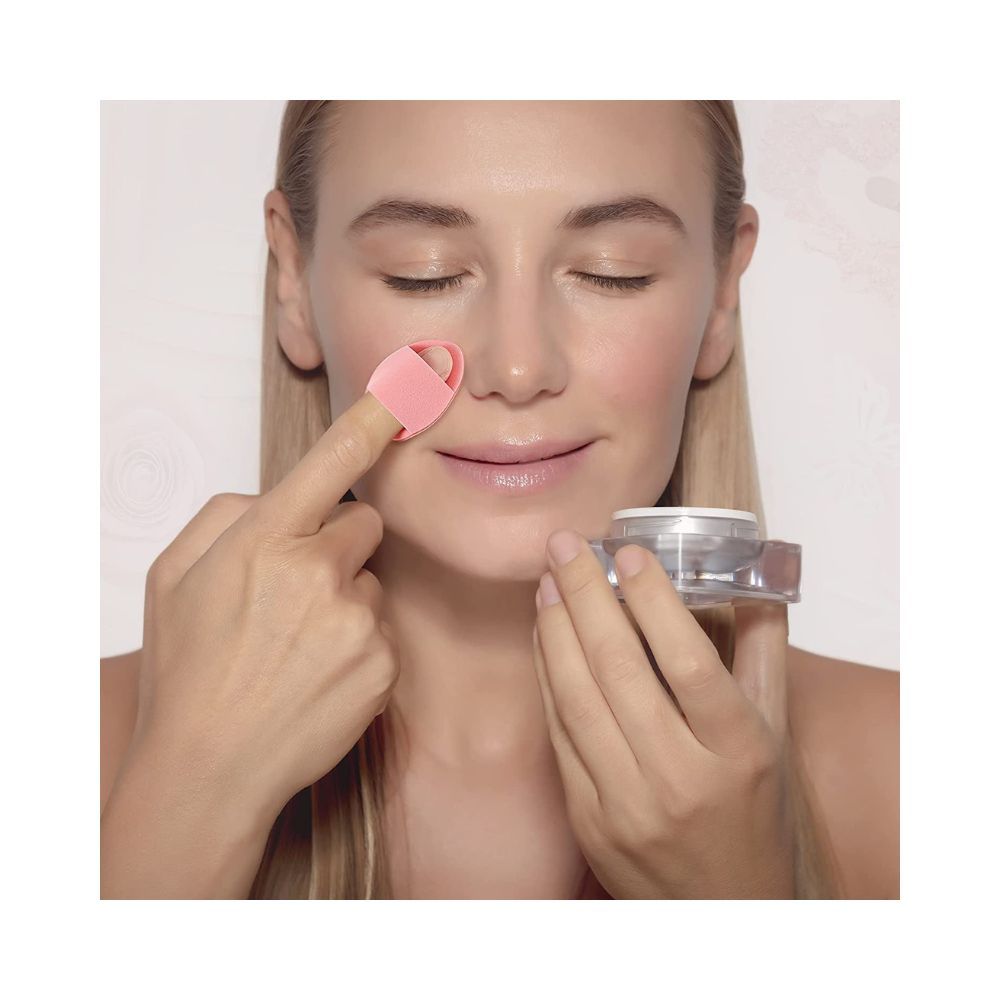 COSLUXE Mini Finger Powder Puff 10 pcs Finger Makeup finger beauty blender Sponges, Mini Soft Cosmetic Finger Puff