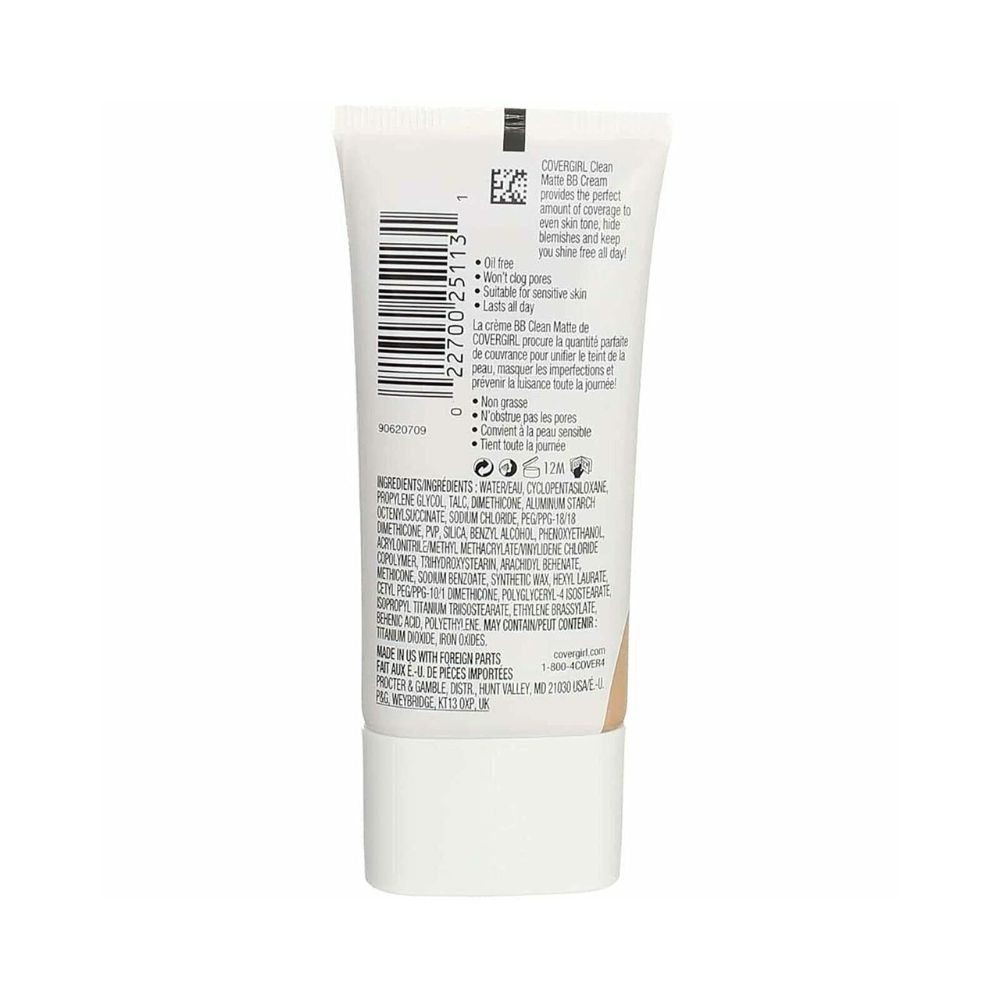 COVERGIRL Clean Matte BB Cream Light/Medium 530 For Oily Skin, 1 oz