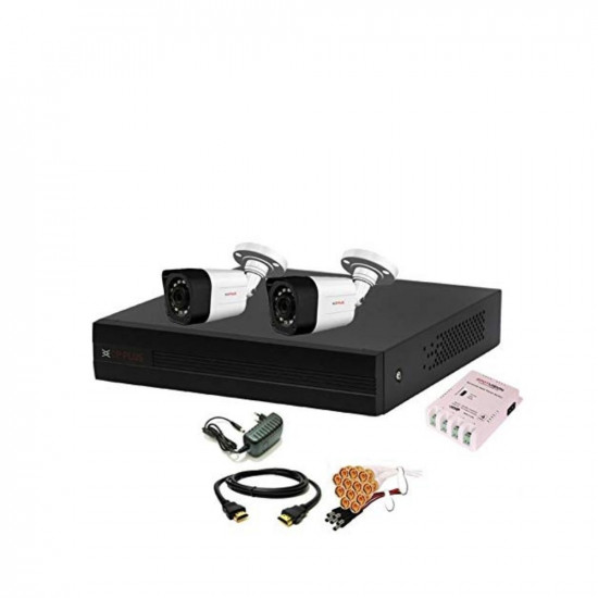 Cp Plus 4 Channal HD DVR 1080p 1Pcs,Outdoor Camera 2.4 MP 2Pcs,Combo Set