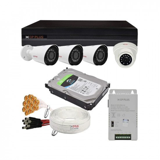 CP PLUS Wired 1080p FHD 2.4MP Security Camera Kit