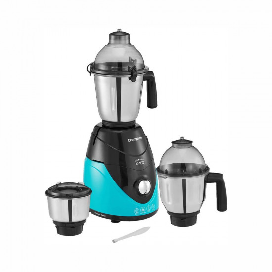 Crompton Ameo 750 Watt Mixer Grinder with MaxiGrind and Motor Vent X Technology 3 Stainless Steel Jars