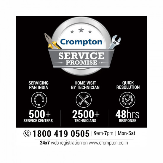 Crompton Energion Cromair 1200mm 48 inch BLDC Ceiling Fan High Speed 5S 28W Energy Efficient with Remote Ivory
