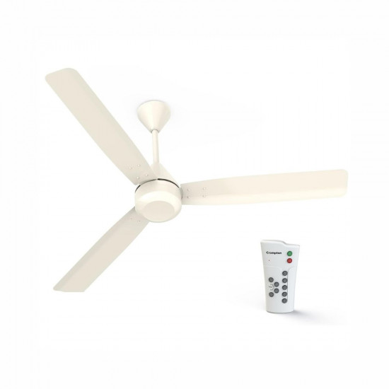 Crompton Energion Cromair 1200mm 48 inch BLDC Ceiling Fan High Speed 5S 28W Energy Efficient with Remote Ivory
