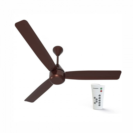 Crompton Energion Cromair 1200mm 48 inch High Speed 5S 28W Energy Efficient BLDC Ceiling Fan with Remote Brown