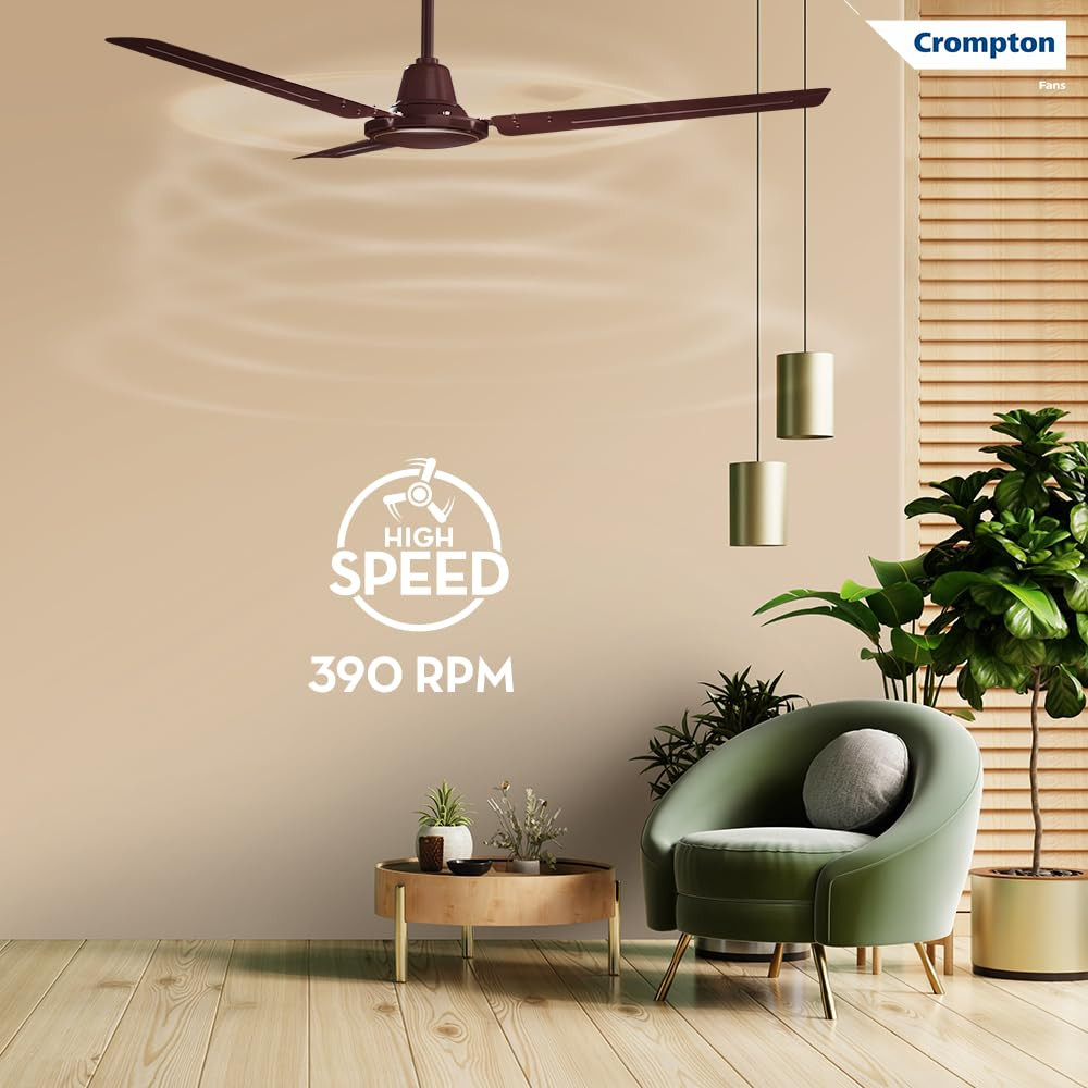 Crompton Surebreeze Sea Sapphira 1200 mm Ceiling Fan for Home 2026 Model BEE Star Rated Energy Efficient Superior Air Delivery High Speed 2 Year Brand Warranty Lustre Brown
