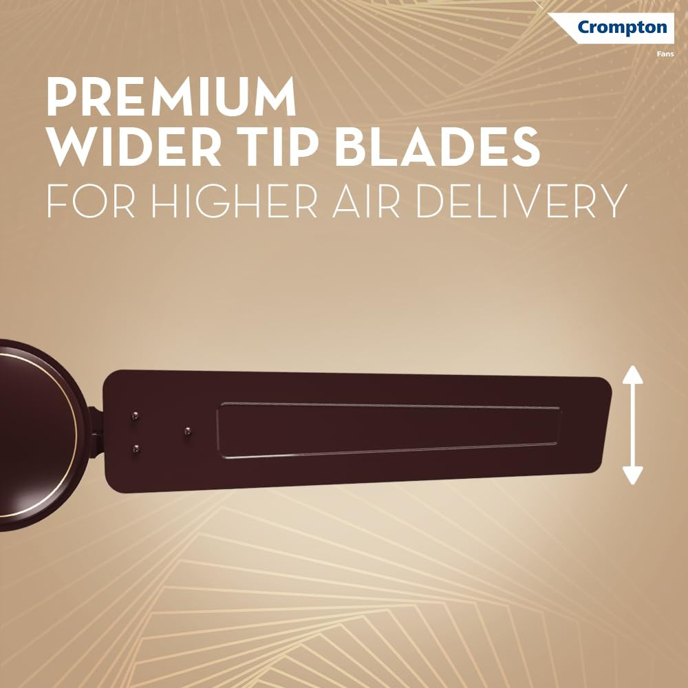 Crompton Surebreeze Sea Sapphira 1200 mm Ceiling Fan for Home 2026 Model BEE Star Rated Energy Efficient Superior Air Delivery High Speed 2 Year Brand Warranty Lustre Brown