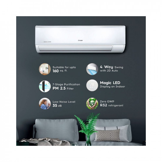Cruise 1 5 Ton 3 Star Inverter Split AC with 7 Stage Air Filtration 100 Copper