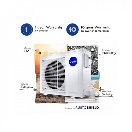 Cruise 2 Ton 3 Star Inverter Split AC with 7-Stage Air Filtration (100% Copper, Convertible 4-in-1, PM 2.5 Filter