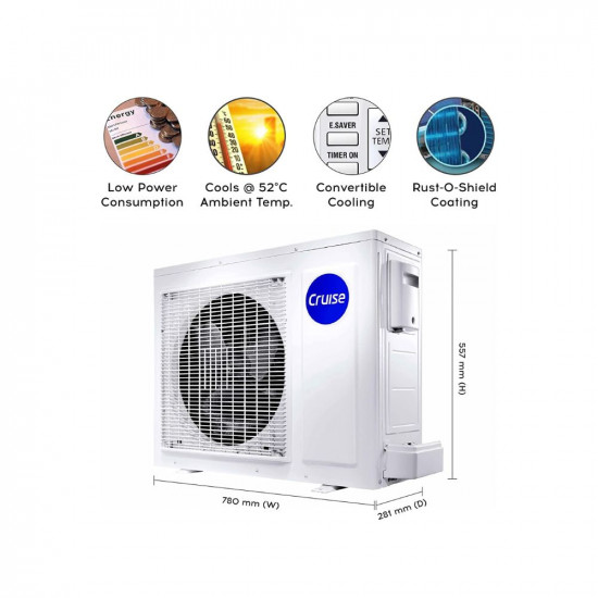 Cruise 2 Ton 3 Star Inverter Split AC with 7-Stage Air Filtration (100% Copper, Convertible 4-in-1, PM 2.5 Filter