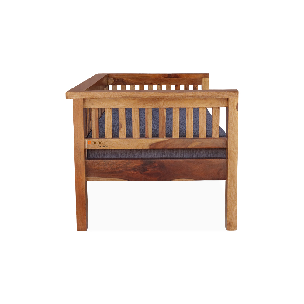 Aaram By Zebrs Sheesham Wood Sofa Set for Living Room in Natural Finish
