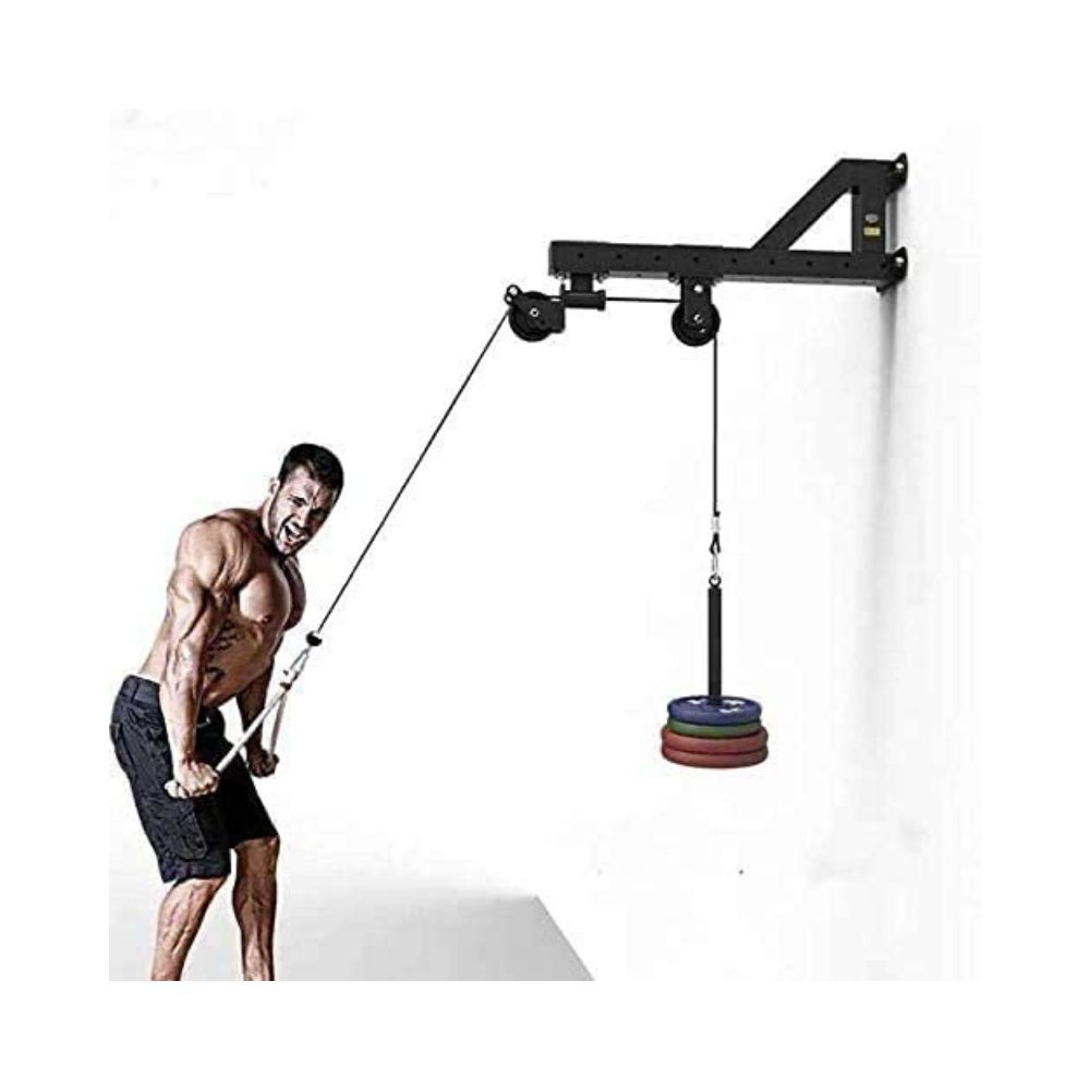 Deals Unlimited Heavy dutyForearm Wrist Trainer, Tricep Workout Machine Wall-Mounted Cable