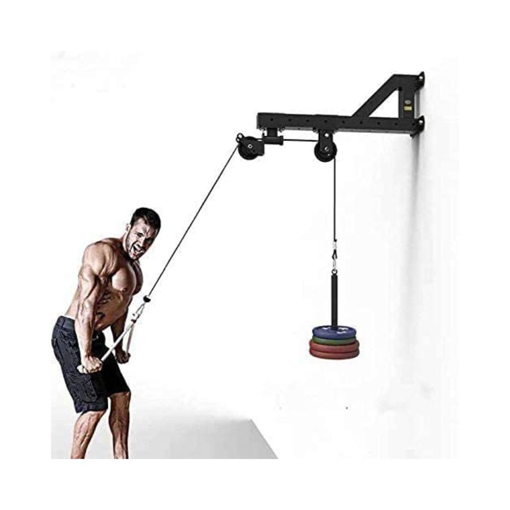 Deals Unlimited Heavy dutyForearm Wrist Trainer, Tricep Workout Machine Wall-Mounted Cable Pulley System for LAT Pull Downs