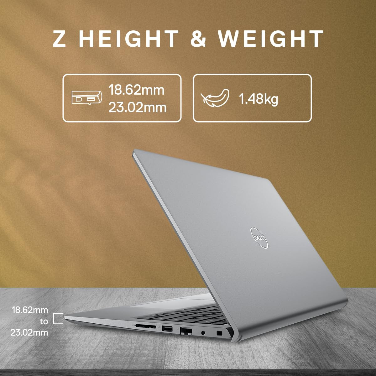 Dell 14 Thin  Light Laptop Intel Core i5-1235U Processor 8GB  512GB SSD 140 3562cm FHD AG 250 nits Display Windows 11  MSO21  15 Month McAfee Grey Spill-Resistant Keyboard 148kg