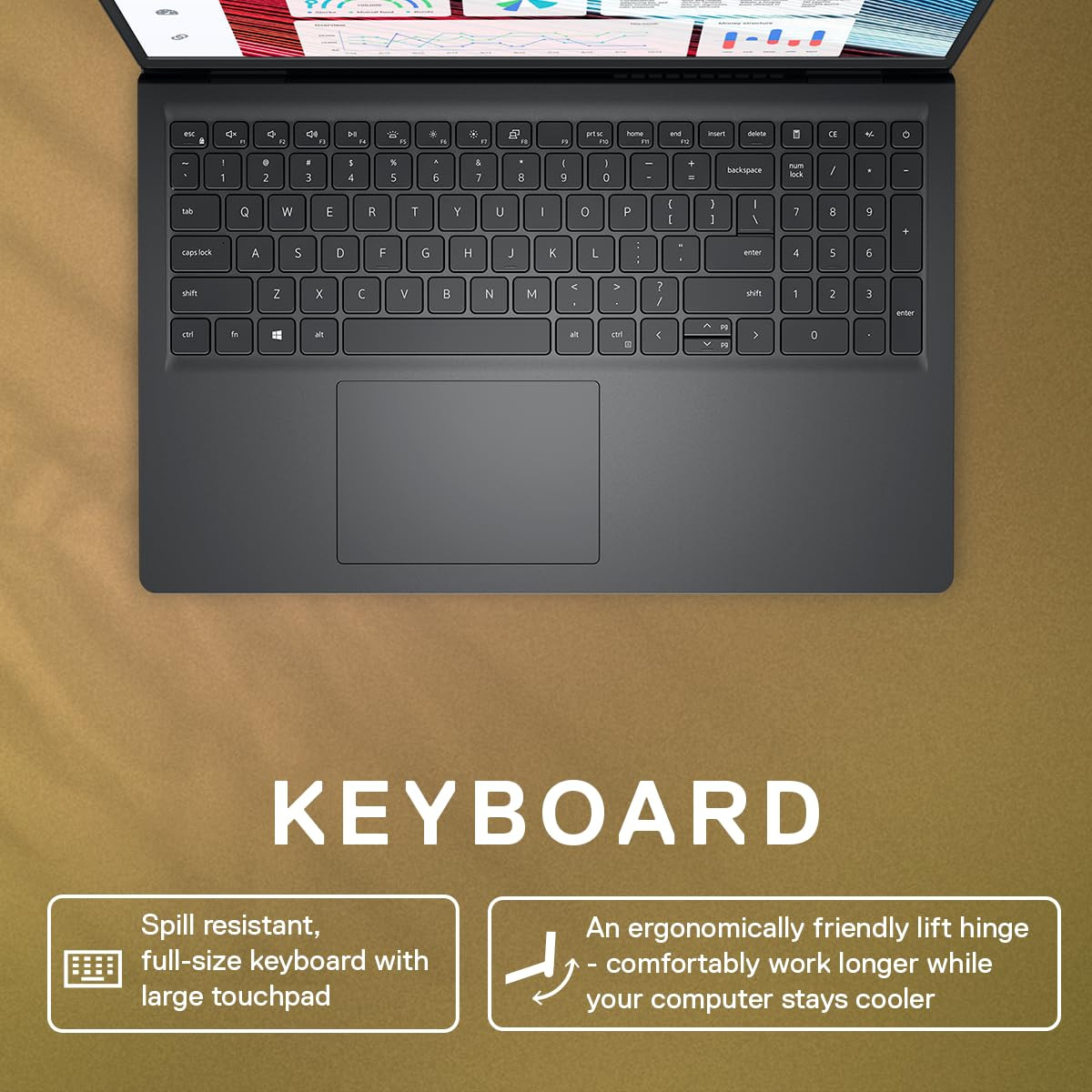 Dell 15 Thin  Light Laptop 13th Gen Intel Core i3-1305U Processor 8GB DDR4 512GB SSD 156 3962cm FHD 120Hz 250 nits Intel UHD Graphics Windows 11  MSO21 15 Months McAfee Black 166kg