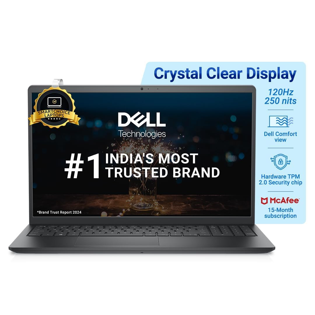 Dell 15 Thin  Light Laptop Core i5-1235U Processor 8GB RAM  512GB SSD 156 FHD Window 11  MSO 21 15 Month McAfee Spill-Resistant Keyboard Black 166kg