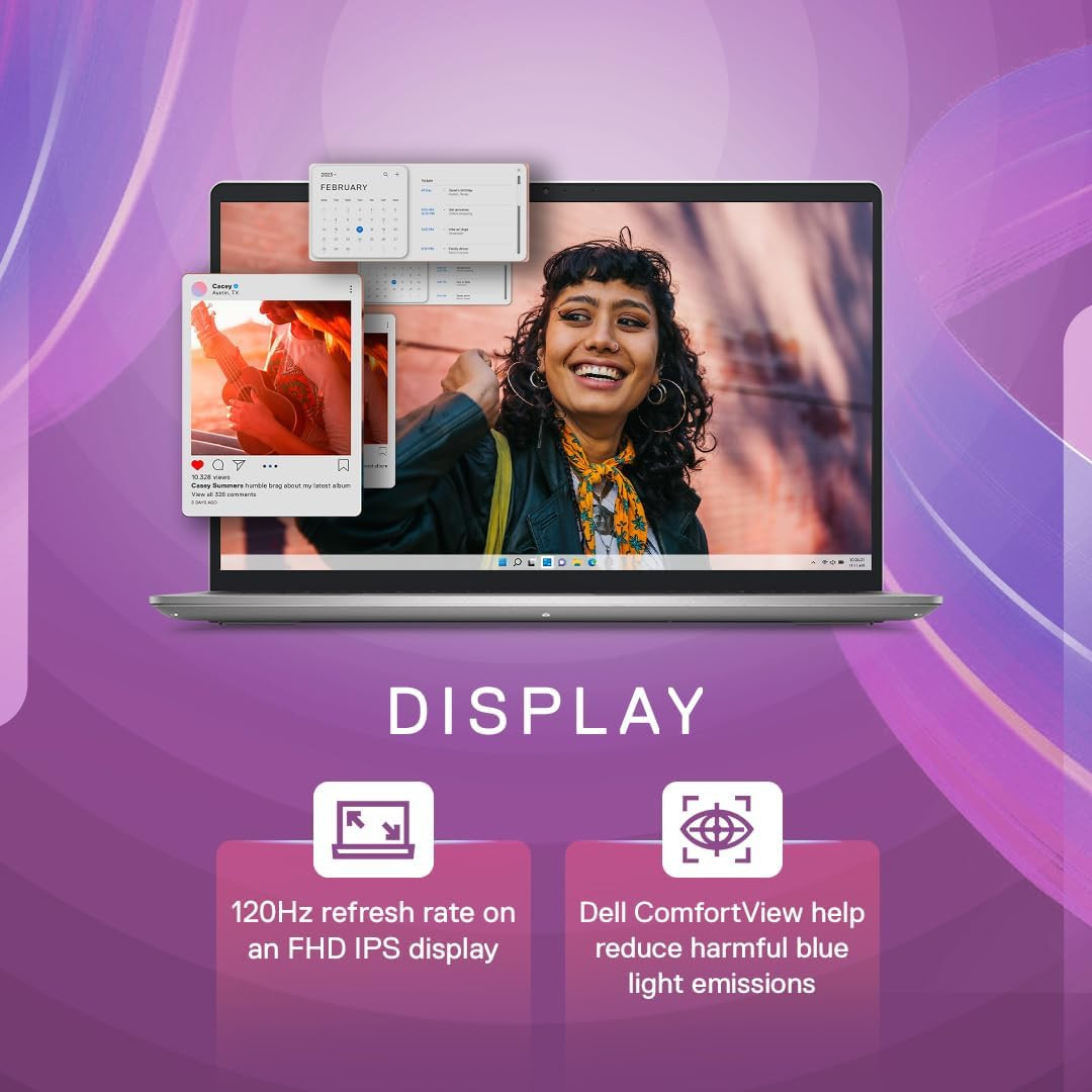 Dell Inspiron 3530 Laptop 13th Gen Intel Core i5-1334U Processor 16GB 512GB SSD 1563962cm FHD 120Hz 250 nits Backlit KB Windows 11  Mso21  15 Month McAfee Silver Thin  Light- 162kg