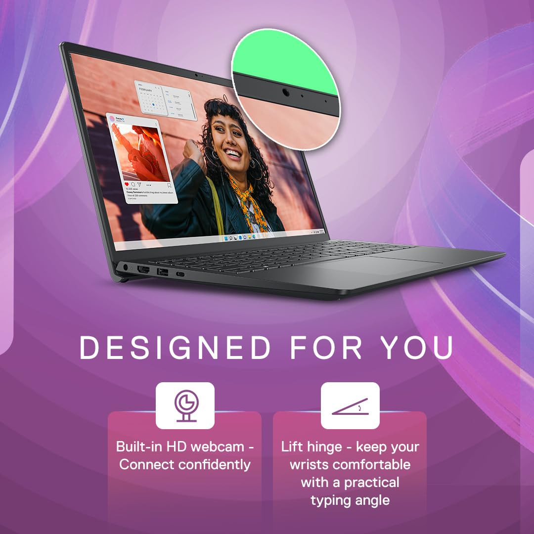 Dell Inspiron 3530 Thin  Light Laptop 13th Gen Intel Core i3-1305U8GB512GB SSD156 3962cm 120Hz Refresh Rate on a FHD IPS DisplayWindows 11  MSO21McAfee 15 MonthCarbon Black162kg