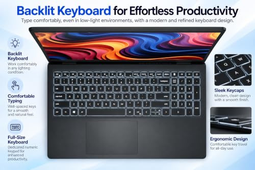 DELL PRO 15 2026 AMD Ryzen 5 Quad Core 7520U - 8 GB LPDDR5512 GB SSDAMD Radeon 610M GraphicsWindows 11 Home Thin  Light Business Laptop156 FHD DisplayBacklitBlack15 kgMS Office 2024 - Image 4