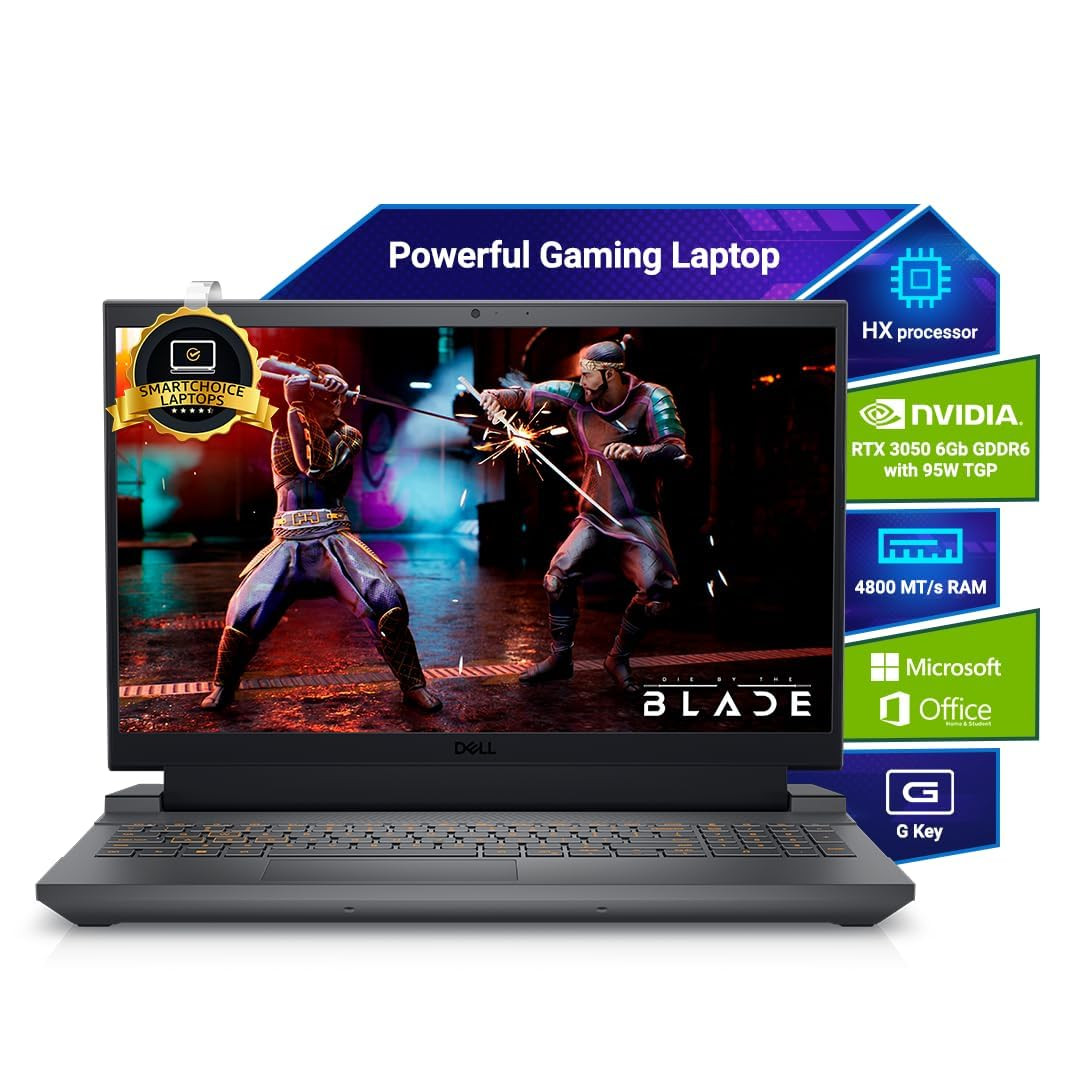 Dell Smartchoice G15-5530 Core i5-13450HX NVIDIA RTX 3050 6GB 16GB RAM1TB SSD FHDWindow 11MS Office 21156 3962cmDark Shadow Grey265KgGaming Laptop