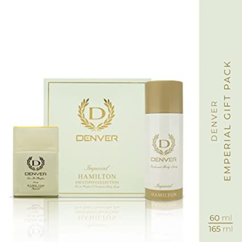 Denver Gift Set Hamilton Imperial Deodorant 165ML + Perfume 60ML | Long Lasting Perfume Scent Deo for Men