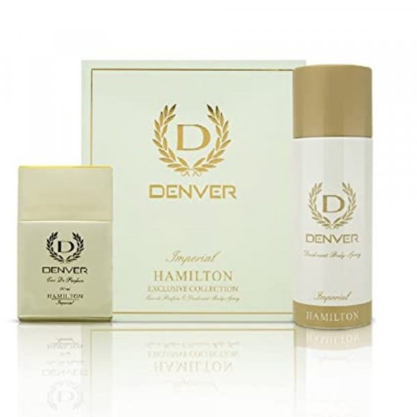 Denver Gift Set Hamilton Imperial Deodorant 165ML + Perfume 60ML | Long Lasting Perfume Scent Deo for Men