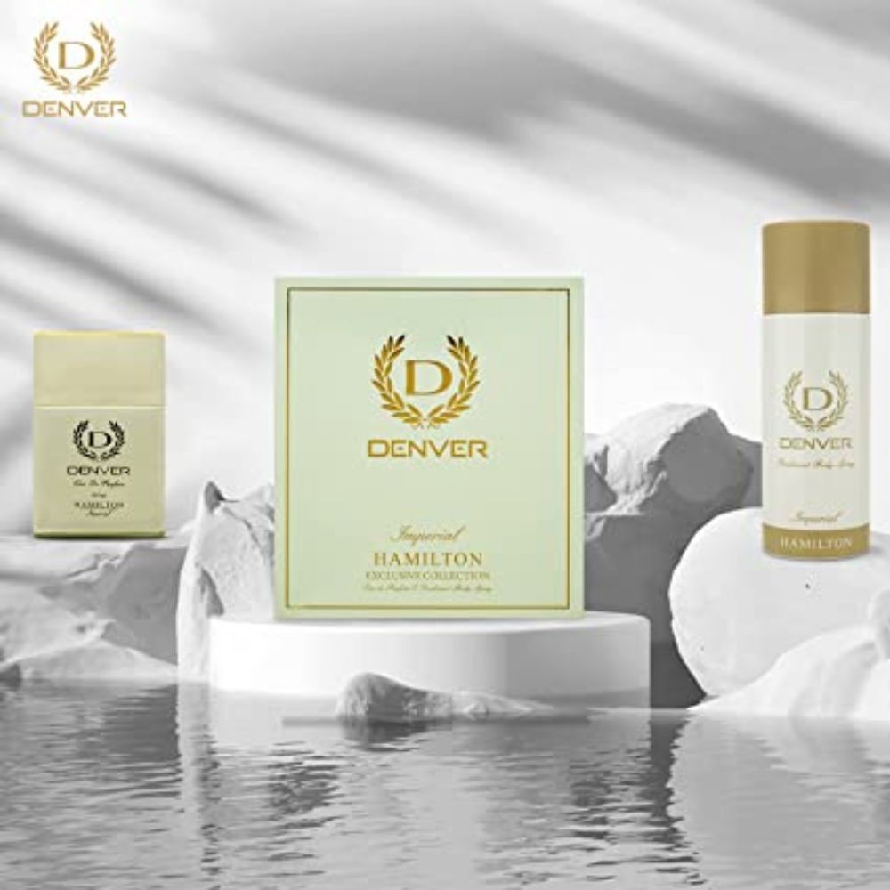 Denver Gift Set Hamilton Imperial Deodorant 165ML + Perfume 60ML | Long Lasting Perfume Scent Deo for Men