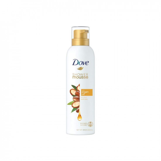 Dove Creamy Shower and Shaving Mousse with Argan Oil, 24 Hour Softness, Sulphate Free, 200 ml
