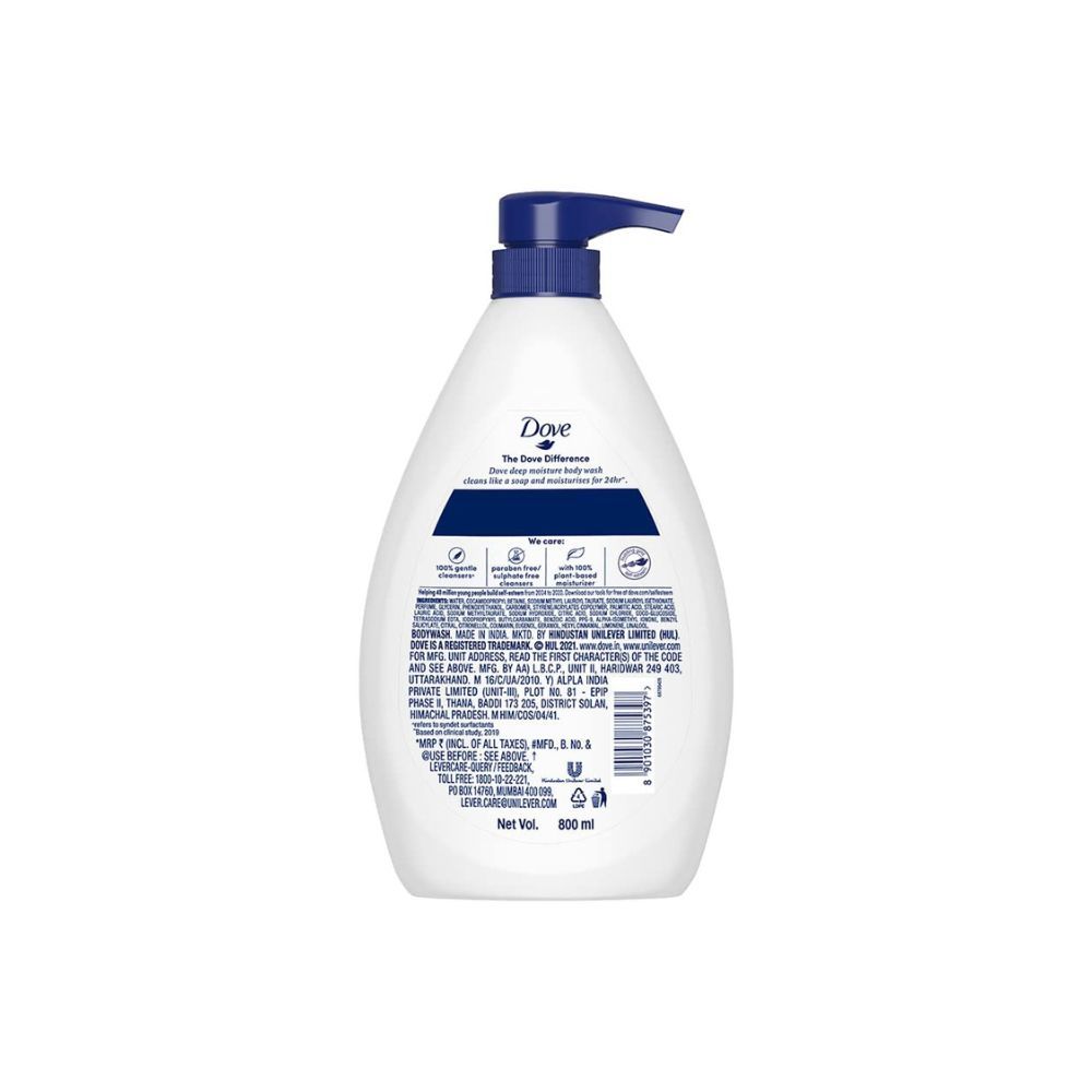Dove Deeply Nourishing Body Wash, With Moisturisers For Softer, Smoother Skin, For All Skin Type, 800 ml