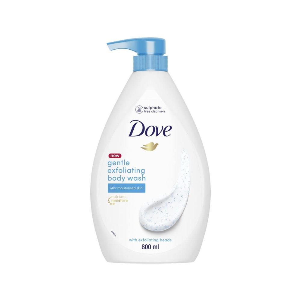 Dove Gentle Exfoliating Nourishing Body Wash, Mild Cleanser Moisturizes Skin, Balances Ph, For All Skin Type, 800 ml